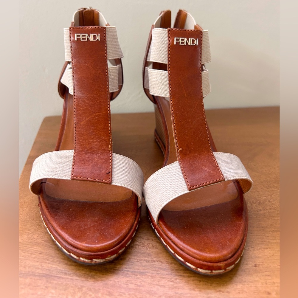 Leather Fendi Wedges